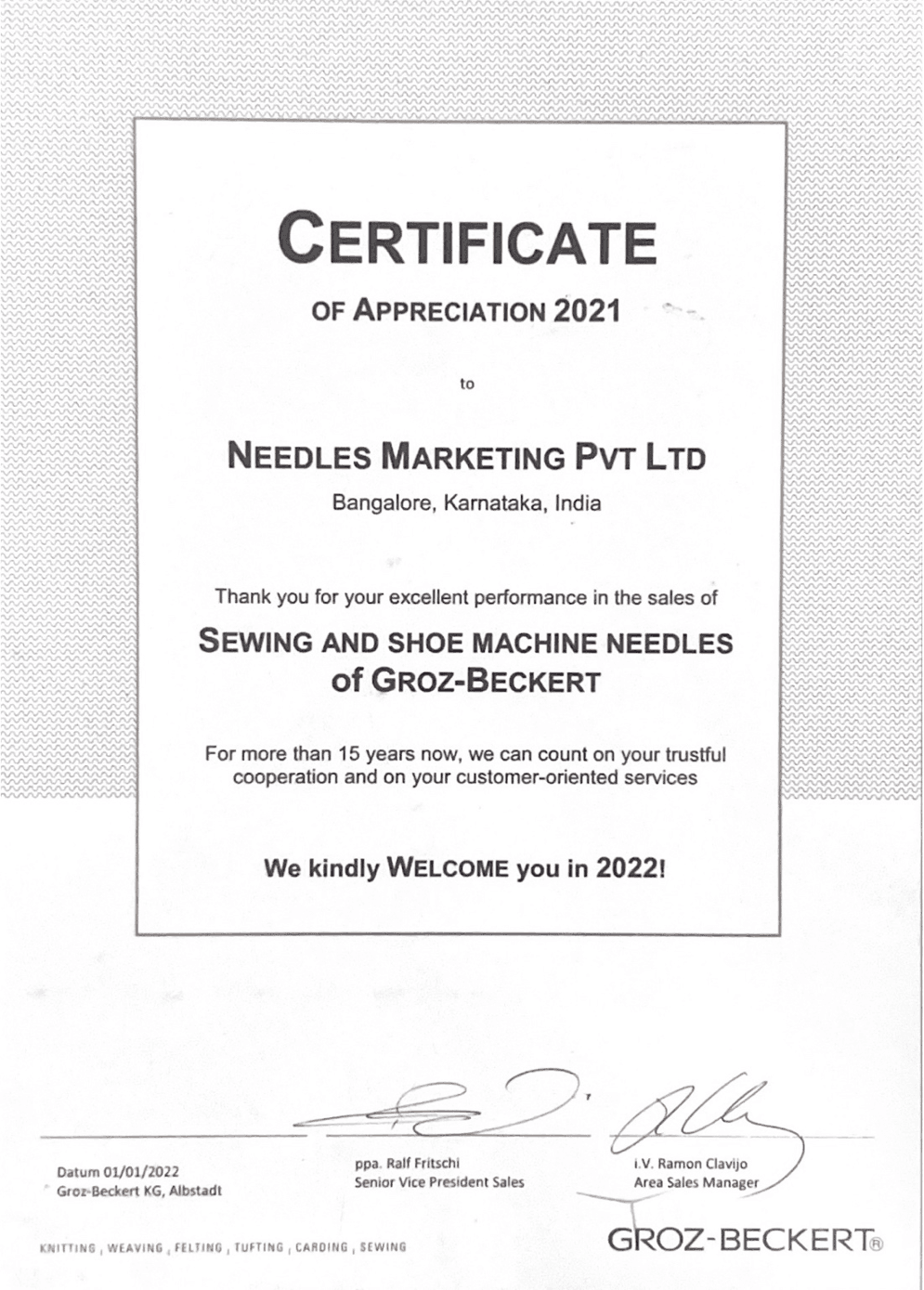NMPL award and recognition